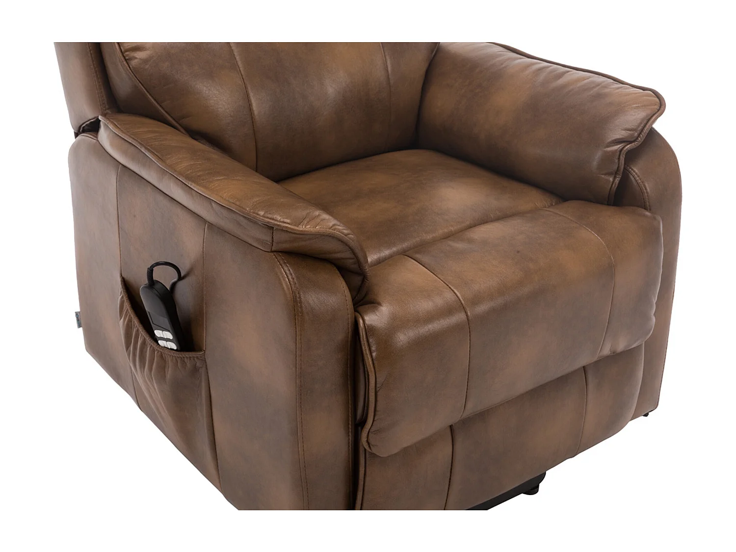 Buckingham Dual Motor Electric Rise Recliner Bonded Leather Chair