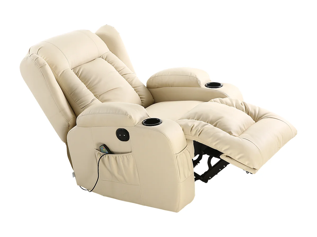 Caesar Electric Bonded Leather Automatic Recliner Heat & Massage Chair