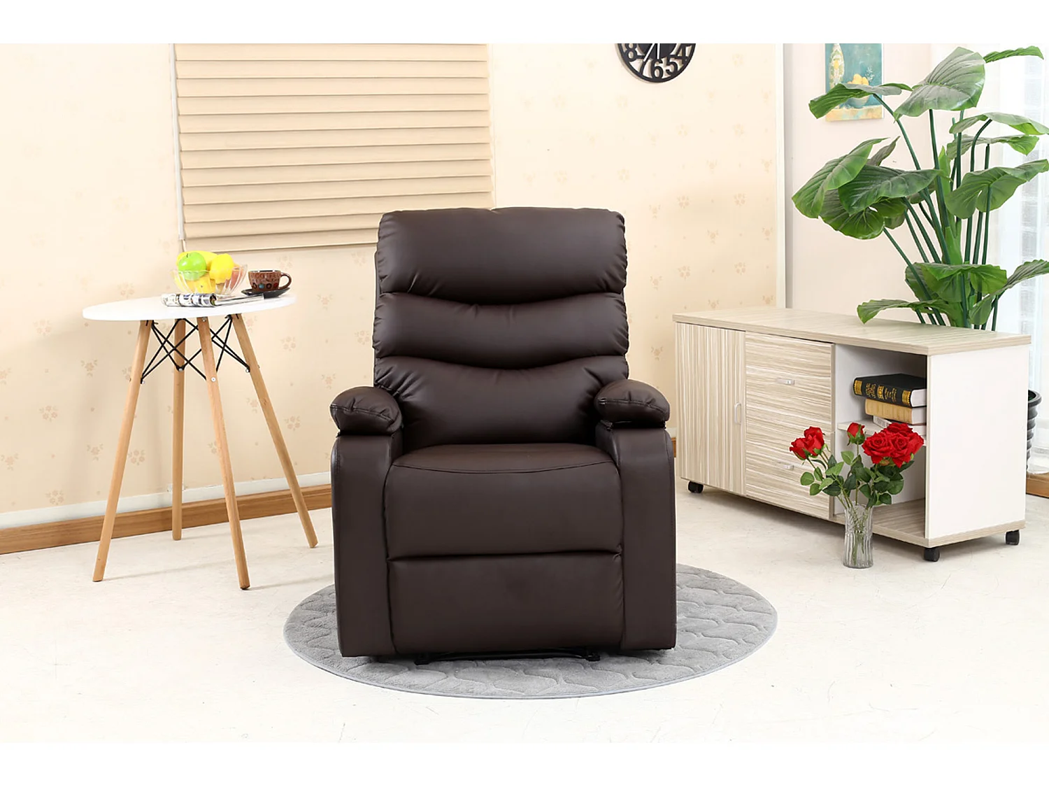 Ashby Leather Recliner Armchair Sofa Home Lounge Chair