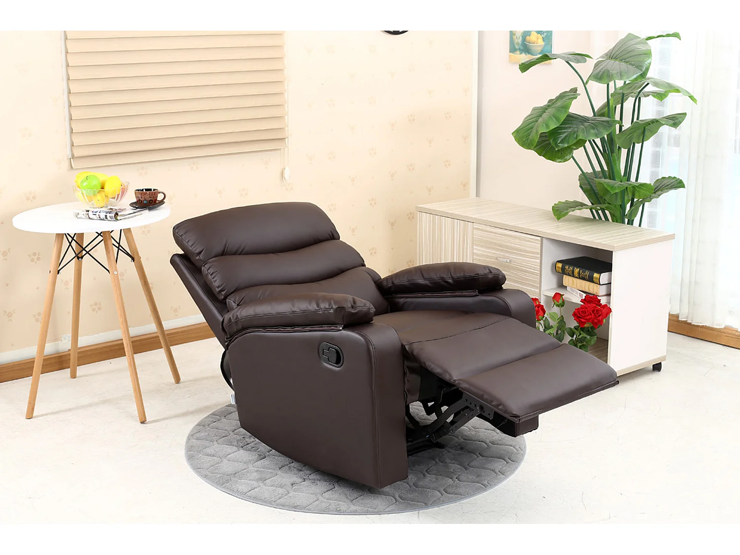 Ashby Leather Recliner Armchair Sofa Home Lounge Chair