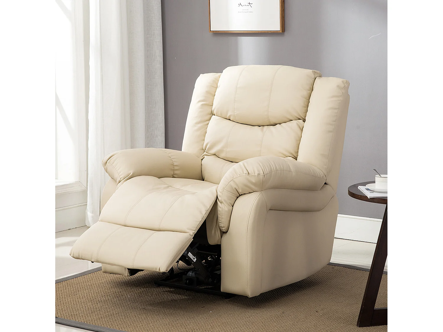 Seattle Electric Automatic Recliner Home Lounge Bonded Leather Chair