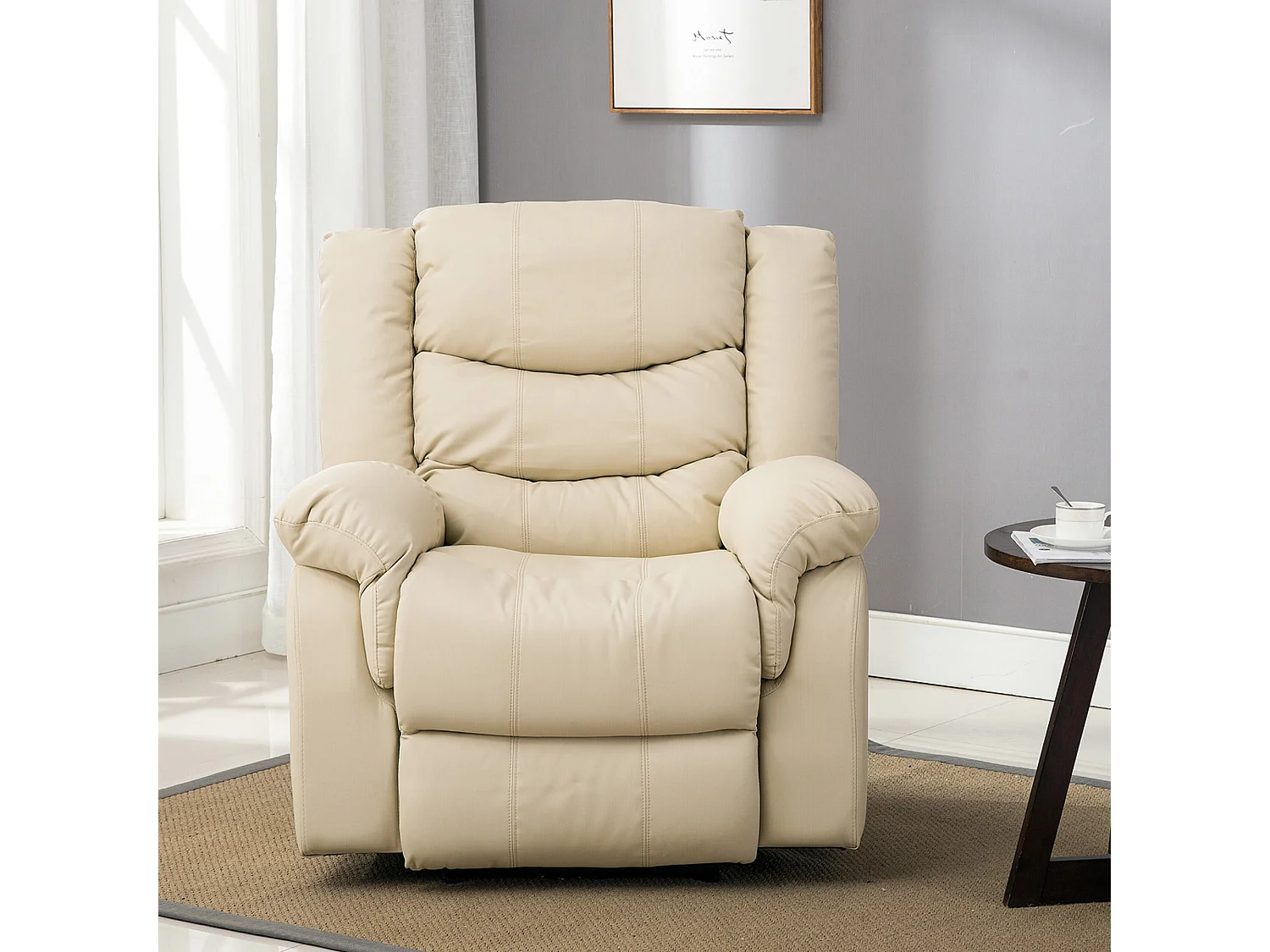 Seattle Electric Automatic Recliner Home Lounge Bonded Leather Chair