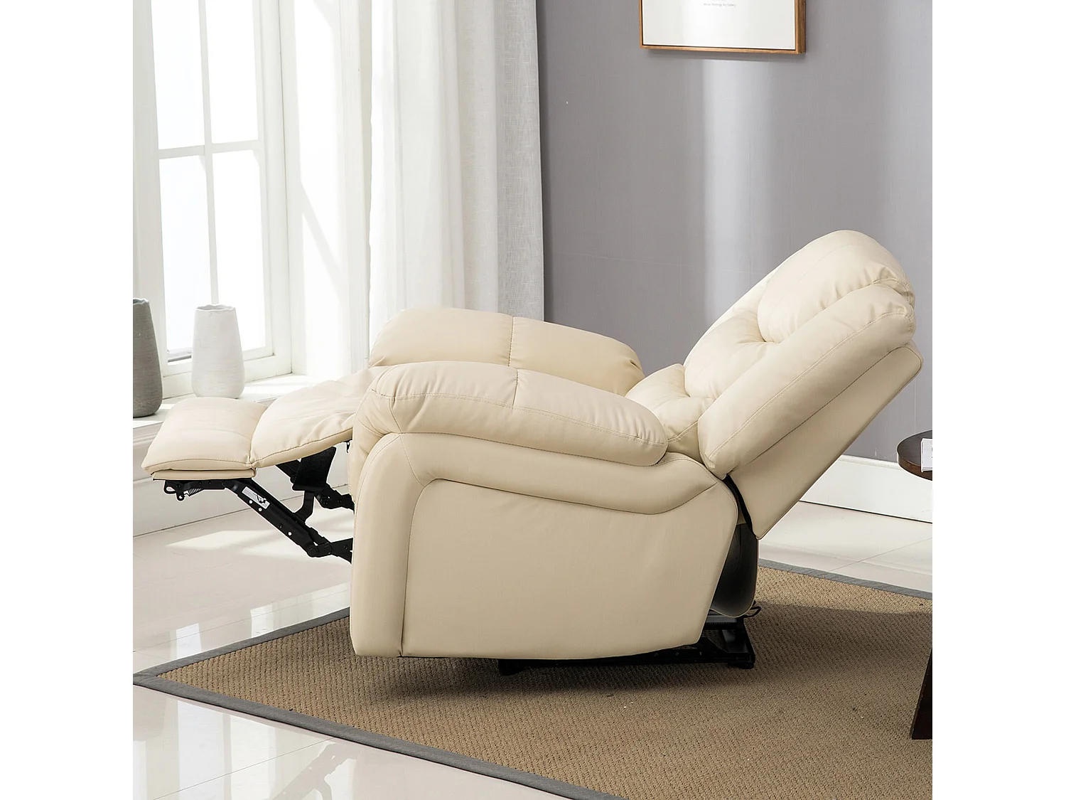 Seattle Electric Automatic Recliner Home Lounge Bonded Leather Chair