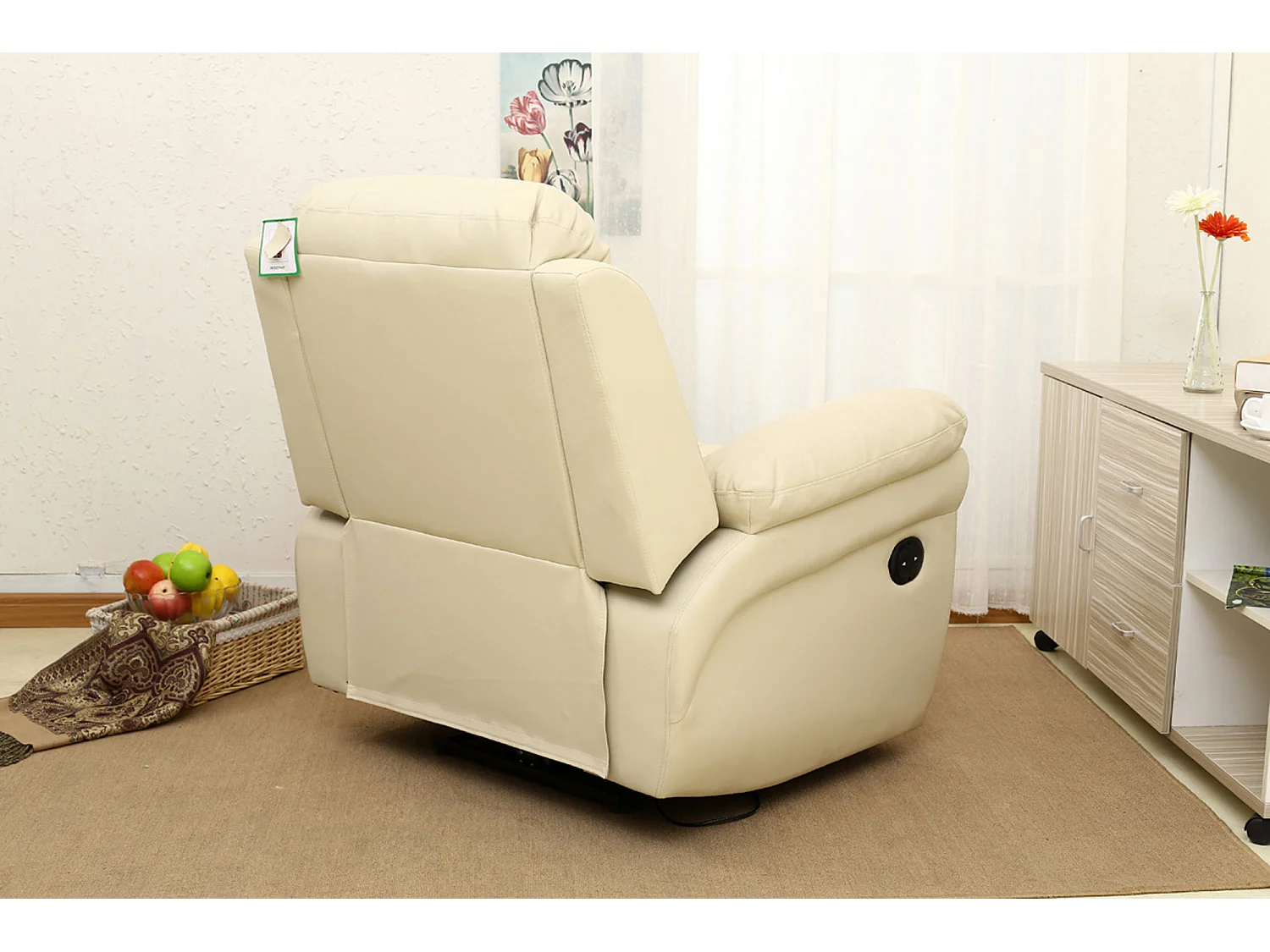 Madison Electric Bonded Leather Automatic Recliner Home Lounge Chair