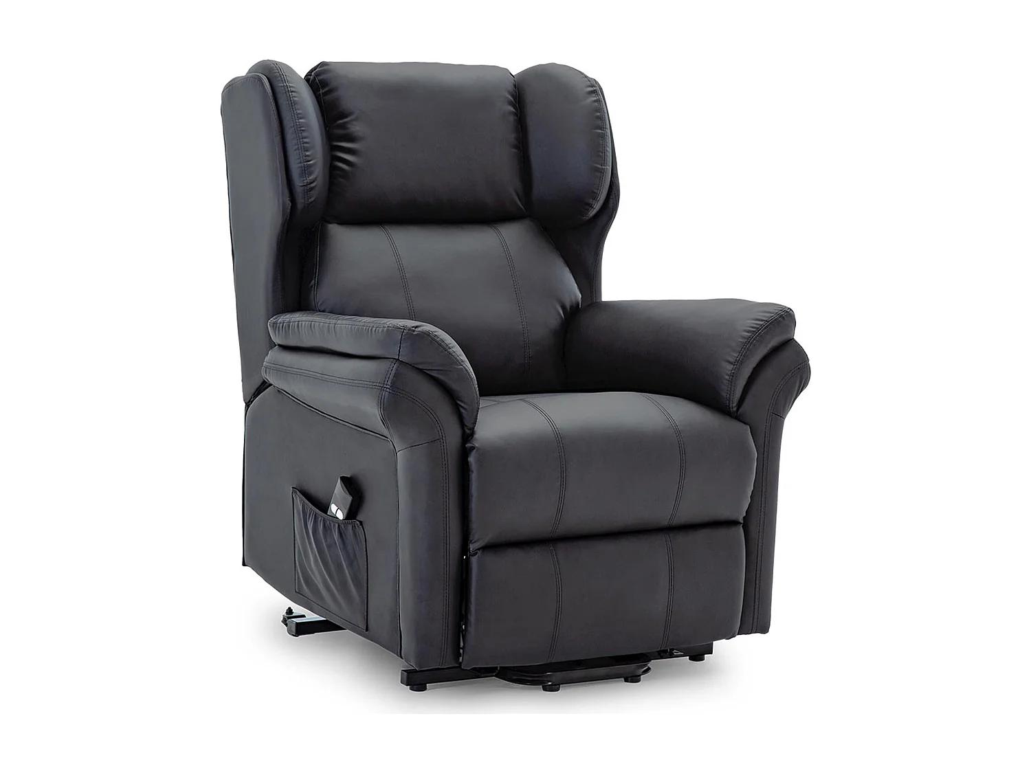 Oakford Single Motor Rise Recliner Bonded Leather Wingback Chair