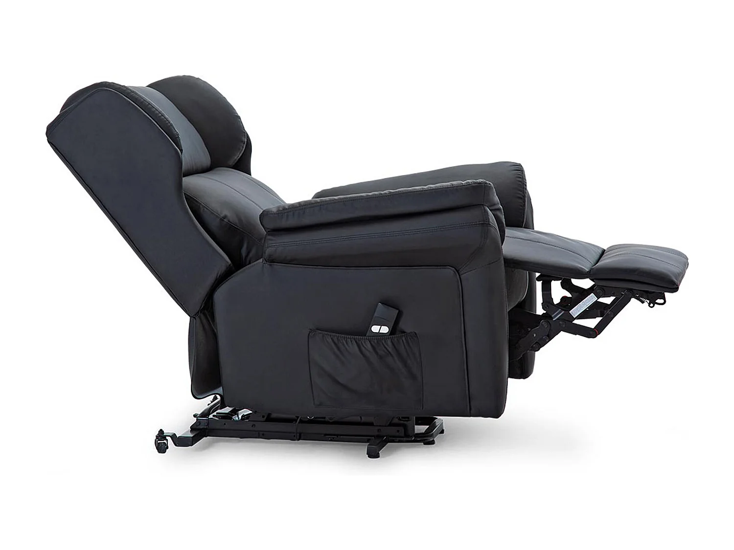 Oakford Single Motor Rise Recliner Bonded Leather Wingback Chair