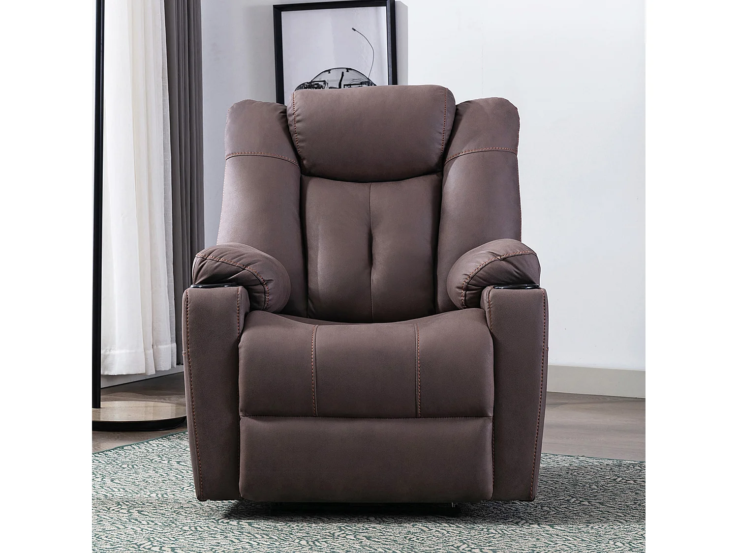 Afton Electric Technology Fabric Auto Recliner USB Lounge Sofa Chair