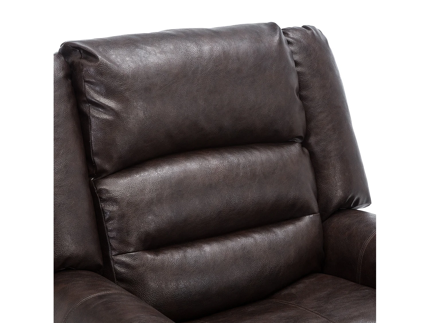 Denver Bonded Leather Manual Recliner Stud Sofa Home Lounge Chair