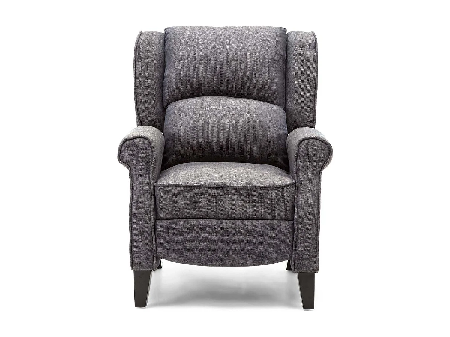 Eaton Wing Back Fireside Herringbone Fabric Pushback Recliner Chair