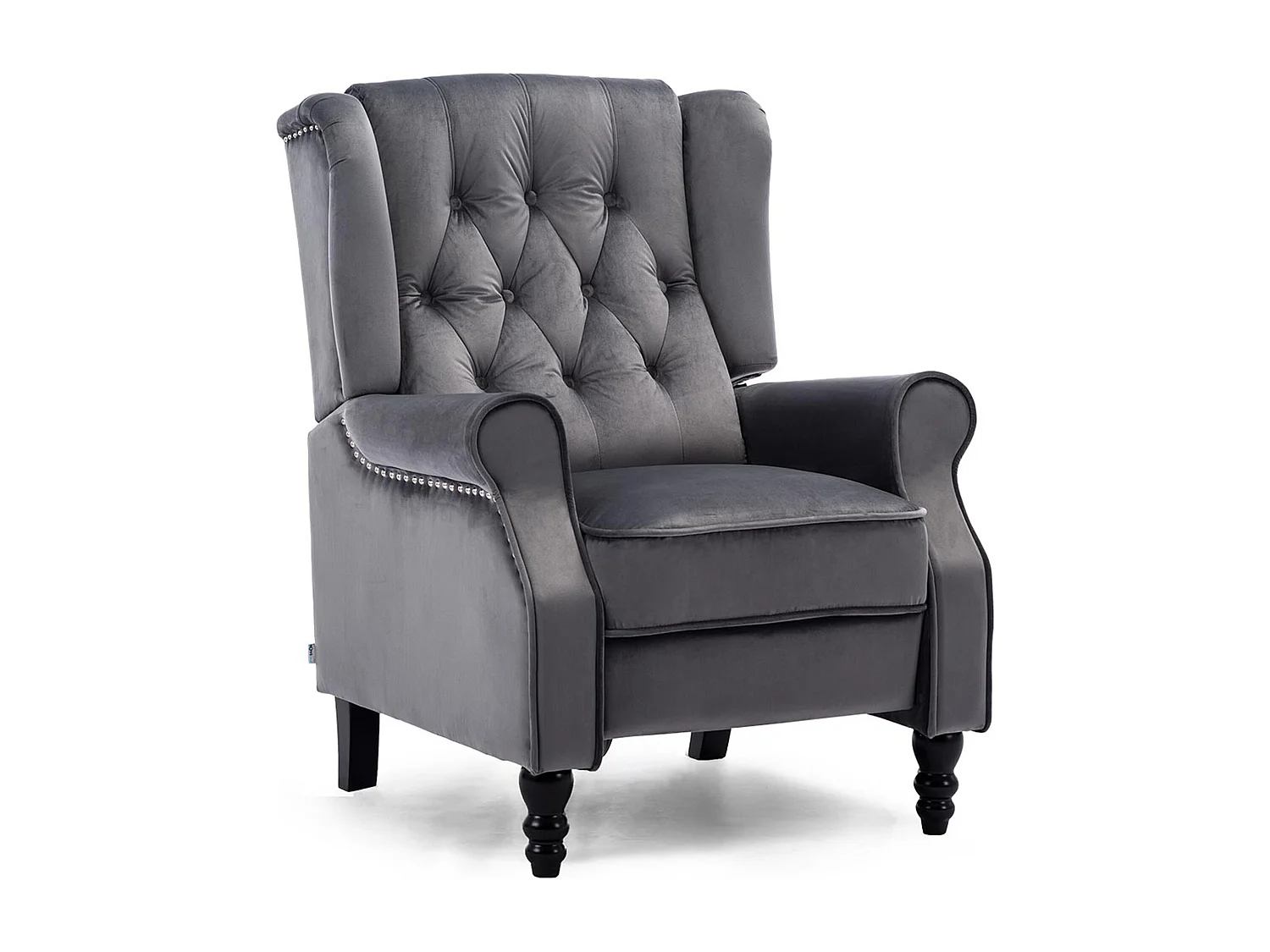 Althorpe Wing Back Recliner Button Back Fireside Velvet Chair