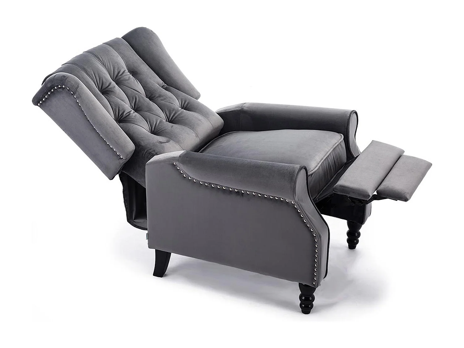 Althorpe Wing Back Recliner Button Back Fireside Velvet Chair