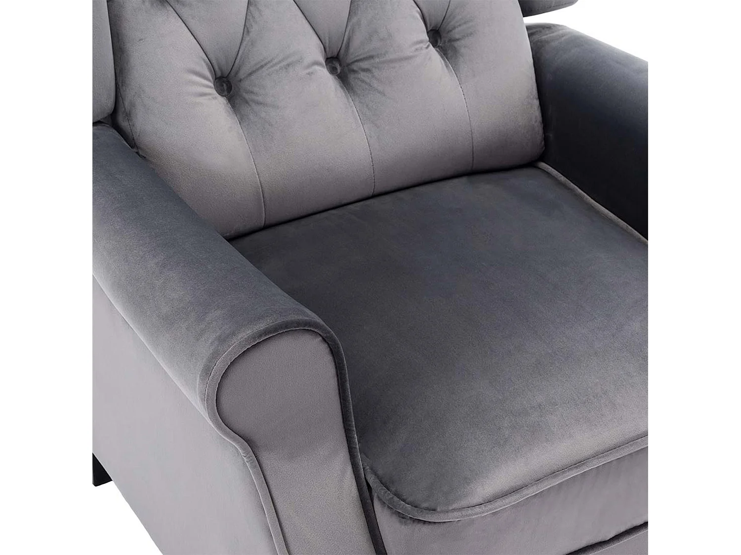 Althorpe Wing Back Recliner Button Back Fireside Velvet Chair