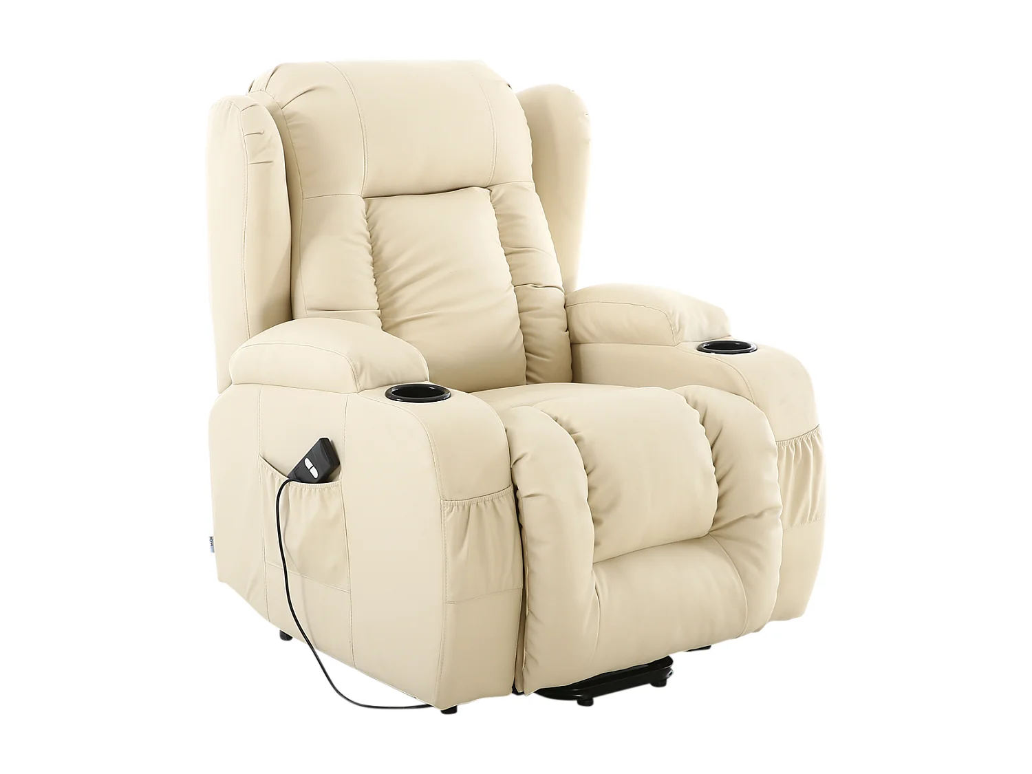 Caesar Single Motor Rise Recliner Bonded Leather Heat & Massage Chair