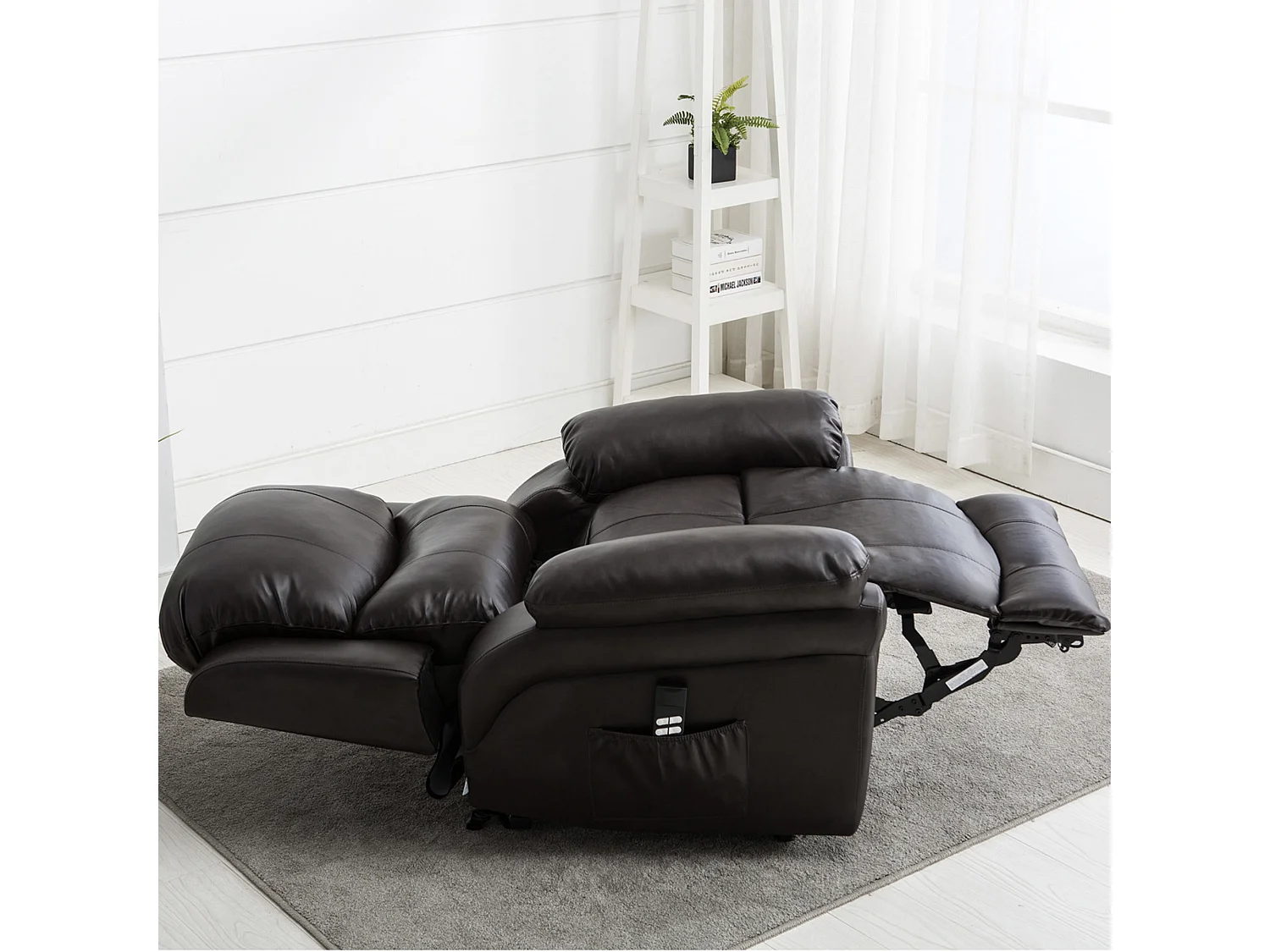 Madison Dual Motor Electric Rise Recliner Bonded Leather Lift Chair
