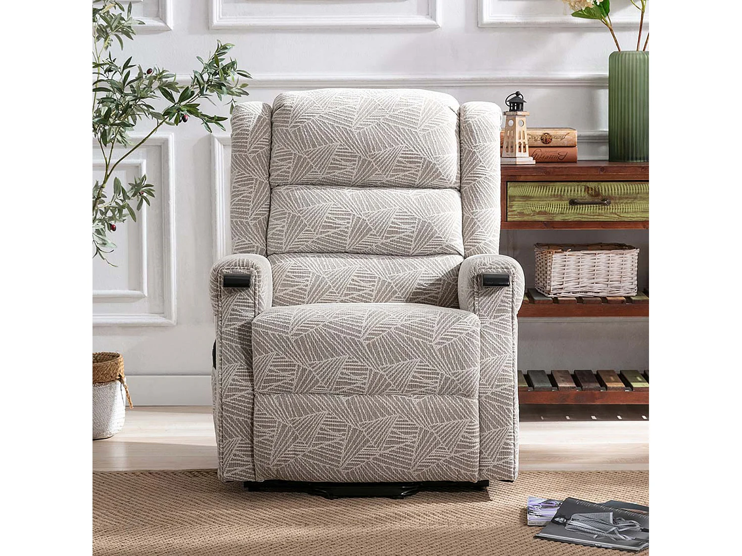 Ashfield Electric Fabric Dual Motor Rise Recliner Lift Mobility Chair