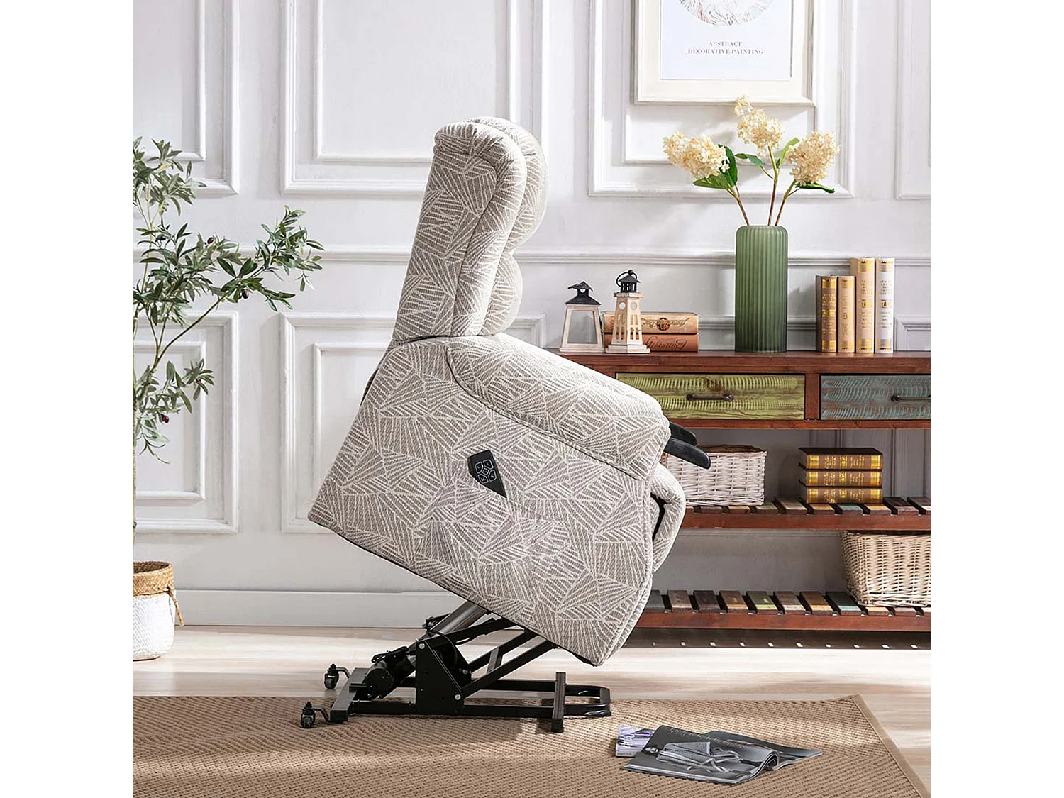 Ashfield Electric Fabric Dual Motor Rise Recliner Lift Mobility Chair