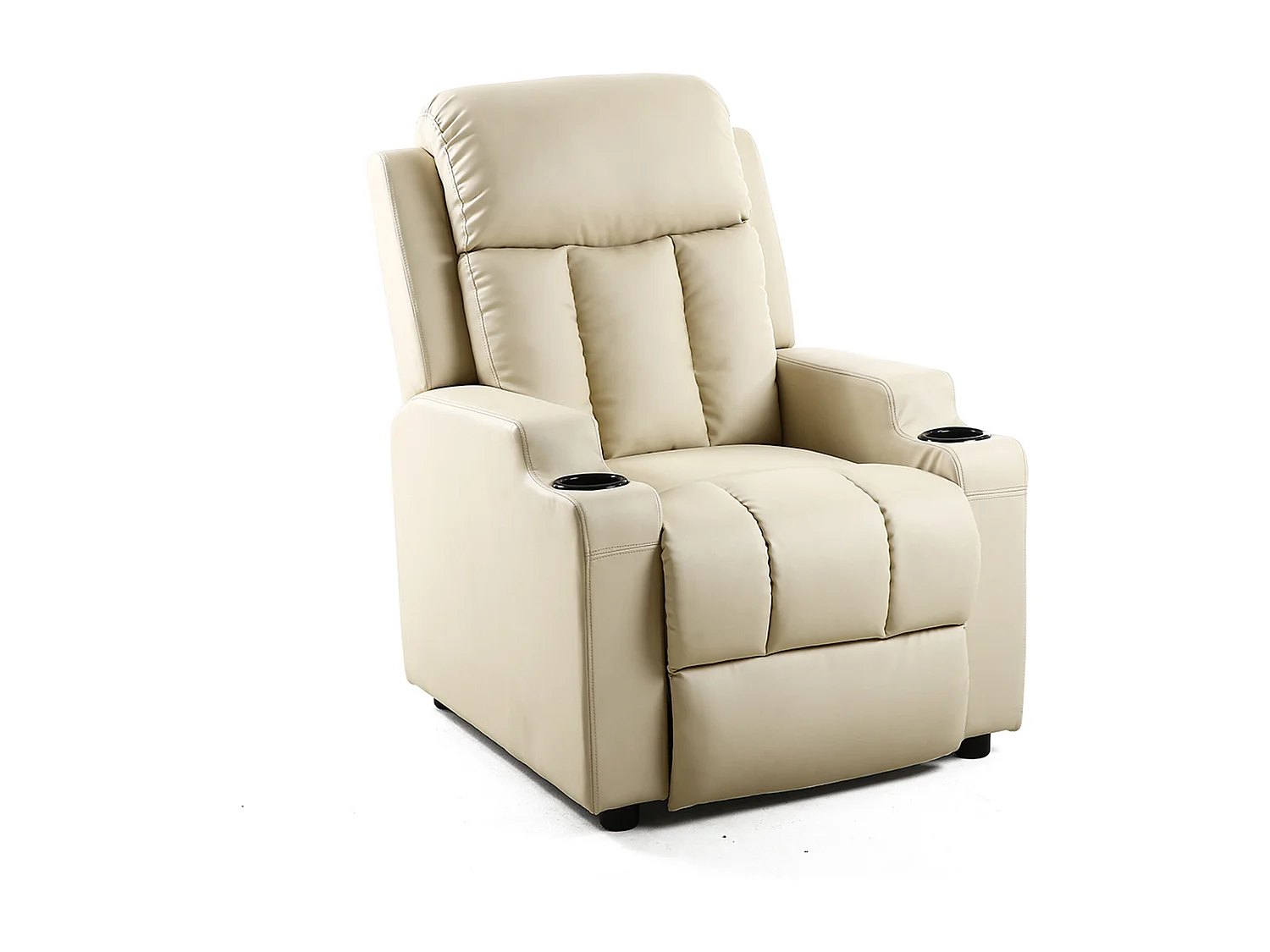 Studio Bonded Leather Recliner w Drink Holders Sofa Chair