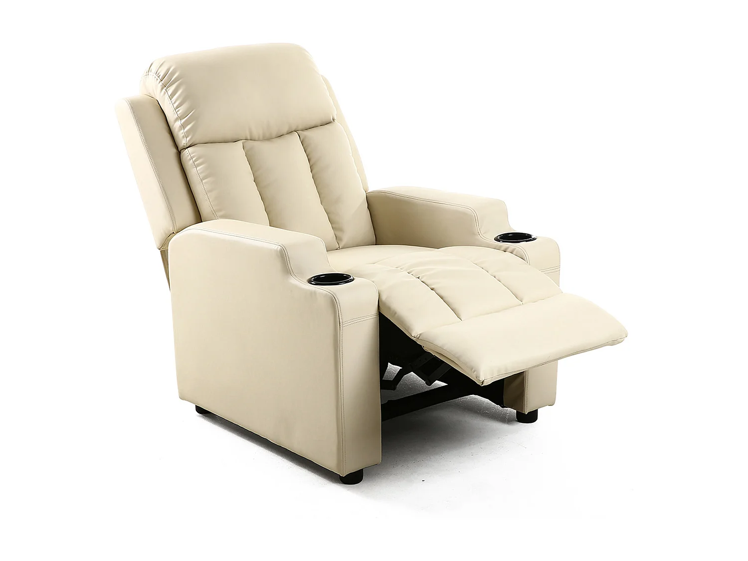 Studio Bonded Leather Recliner w Drink Holders Sofa Chair