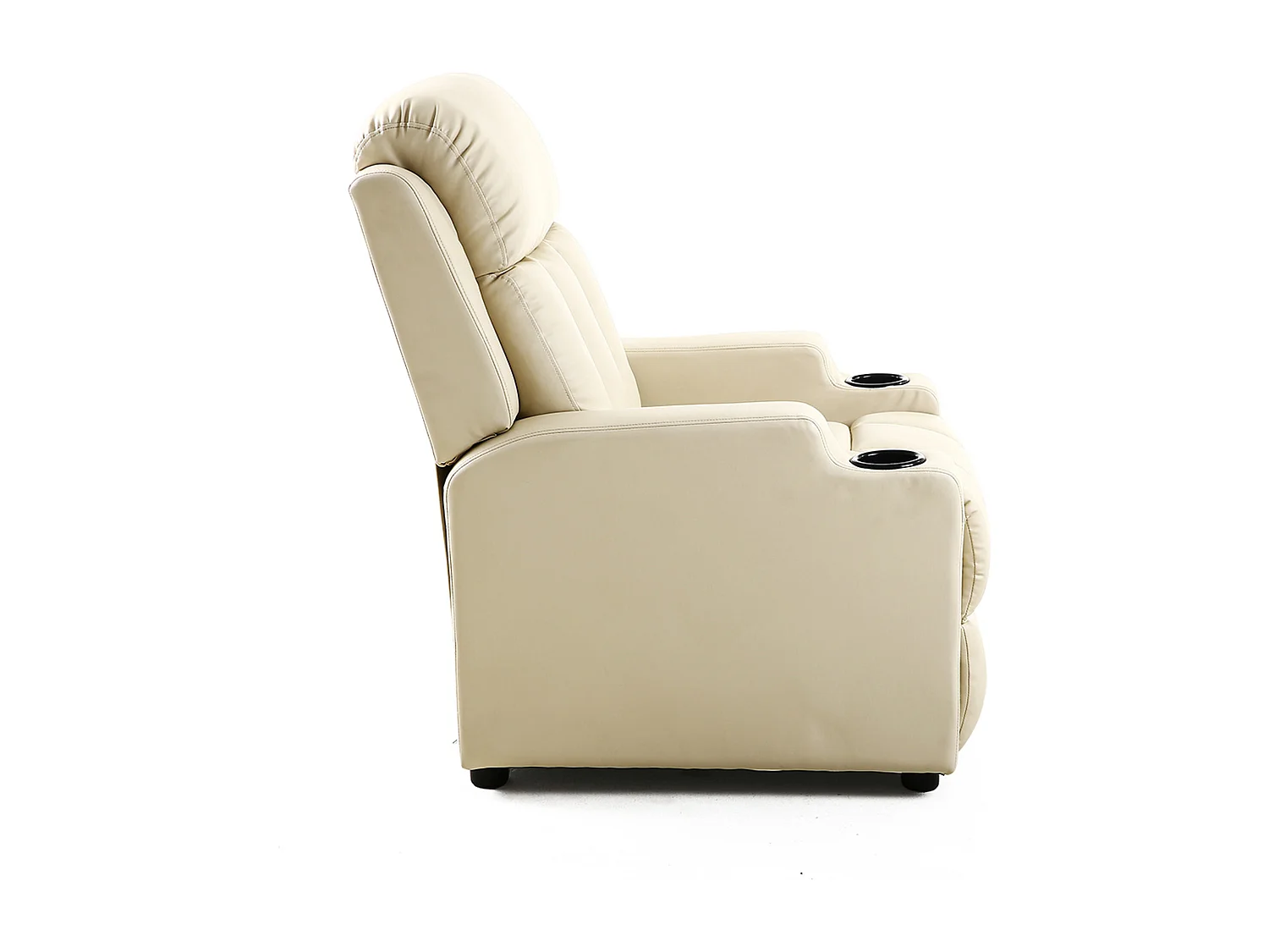 Studio Bonded Leather Recliner w Drink Holders Sofa Chair