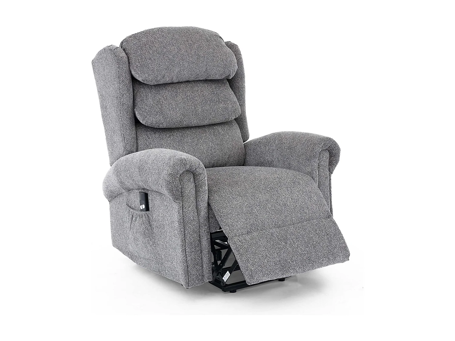 Belvoir Grey Fabric Single Motor Mobility Rise Recliner Chair