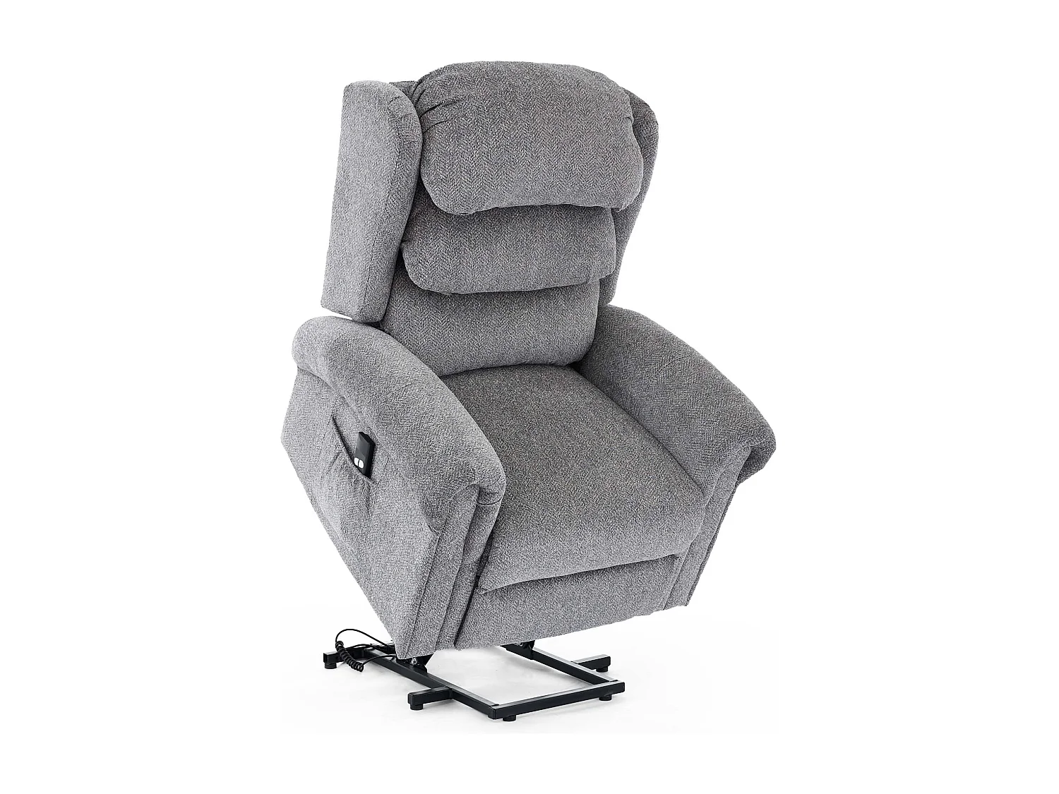 Belvoir Grey Fabric Single Motor Mobility Rise Recliner Chair