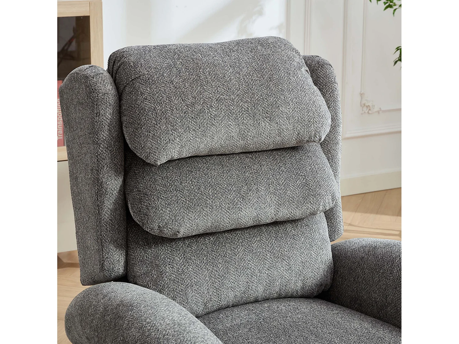 Belvoir Grey Fabric Single Motor Mobility Rise Recliner Chair