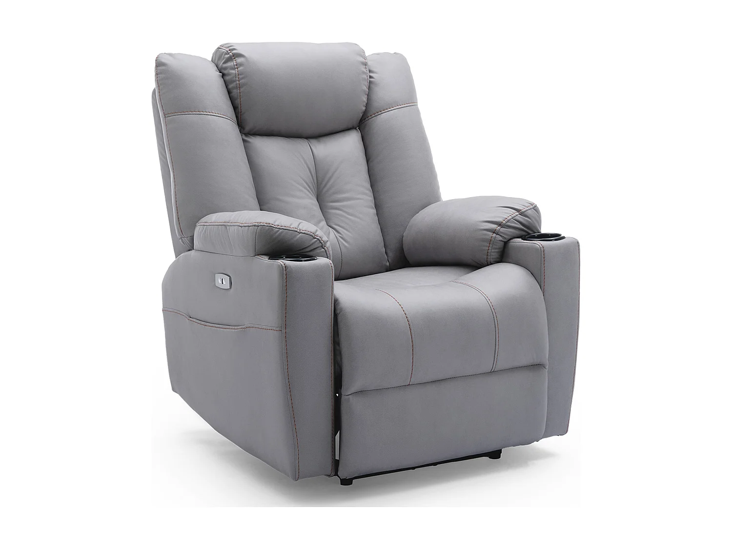 Afton Electric Technology Fabric Auto Recliner USB Lounge Sofa Chair