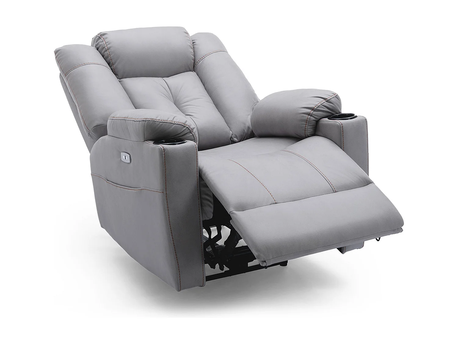 Afton Electric Technology Fabric Auto Recliner USB Lounge Sofa Chair