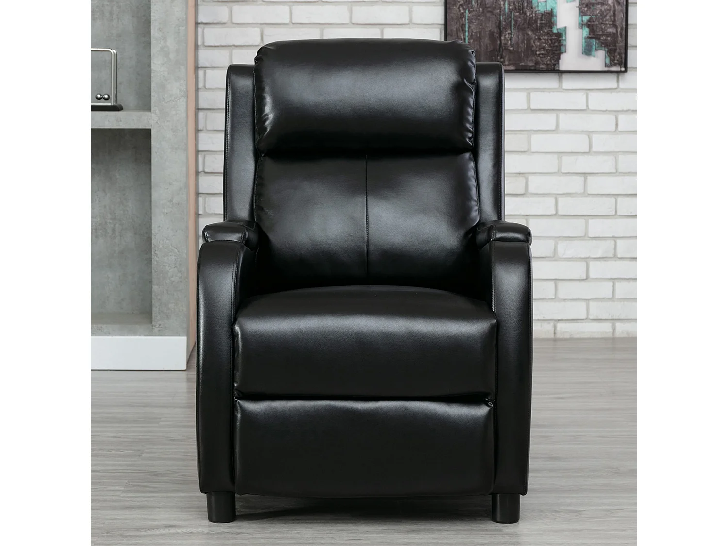 Churwell Bonded Leather Pushback Recliner Armchair Sofa Cinema Chair