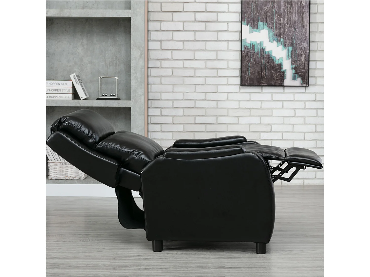 Churwell Bonded Leather Pushback Recliner Armchair Sofa Cinema Chair