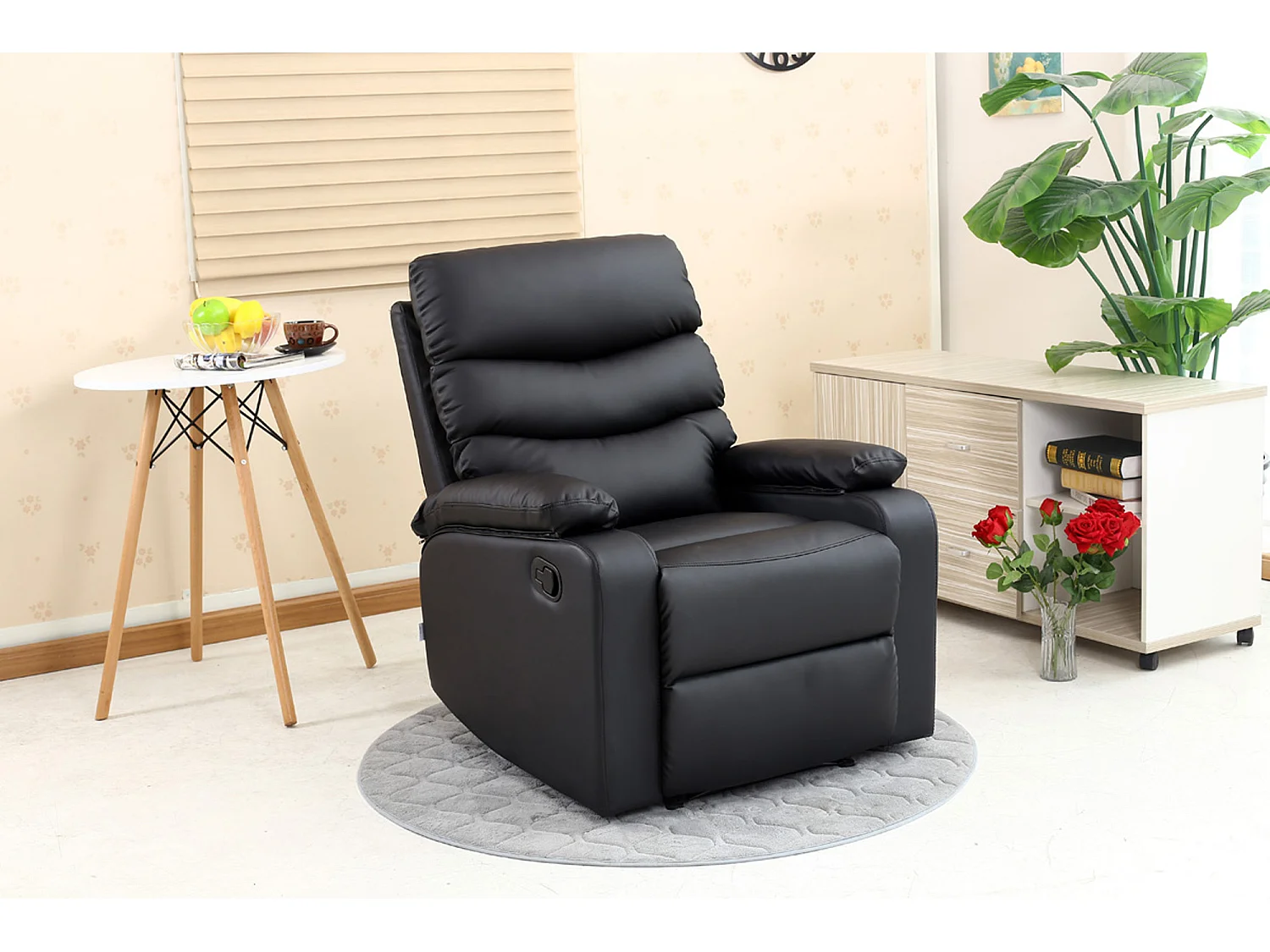 Ashby Leather Recliner Armchair Sofa Home Lounge Chair
