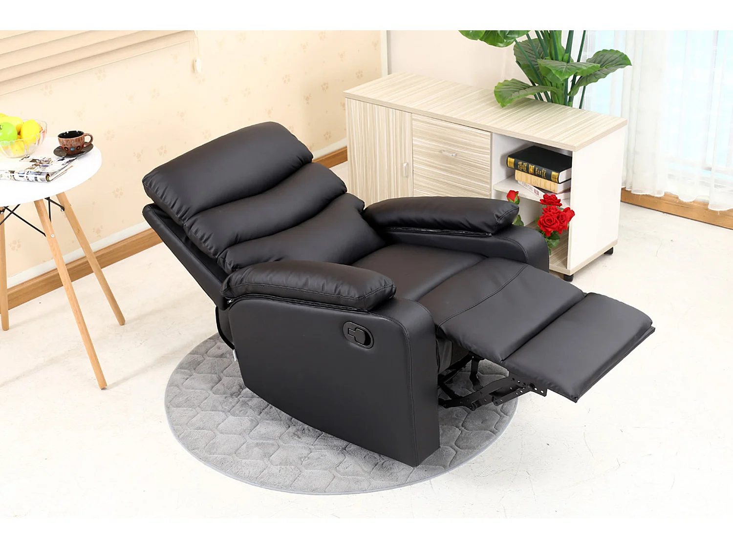 Ashby Leather Recliner Armchair Sofa Home Lounge Chair