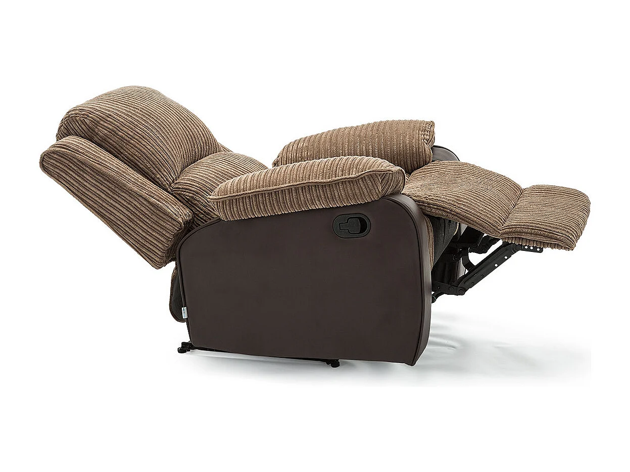 Postana Jumbo Cord Fabric Manual Reclining Lounge Recliner Chair