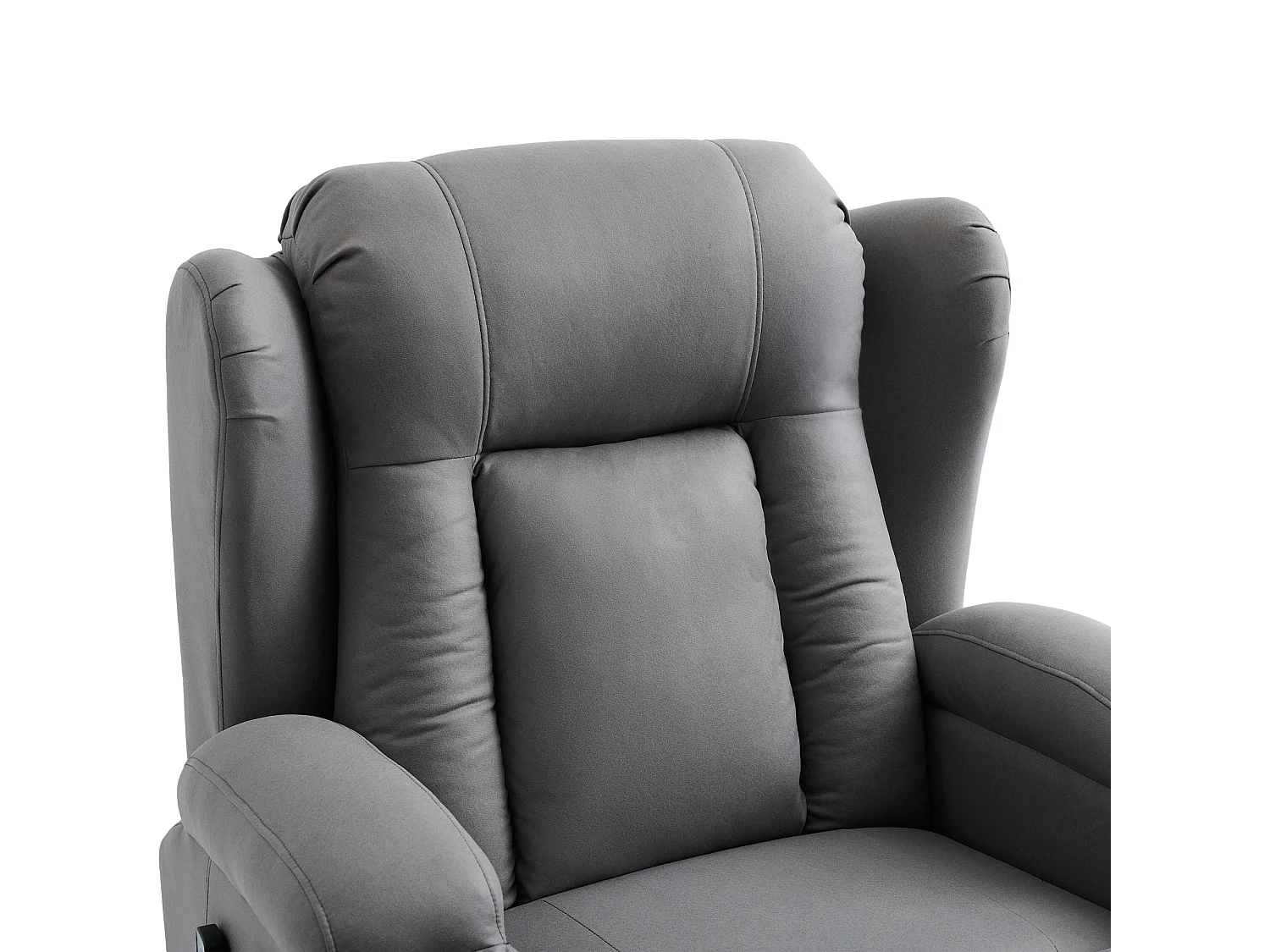 Caesar Grey Technology Fabric Manual Recliner Rocking Swivel Heat & Massage Chair