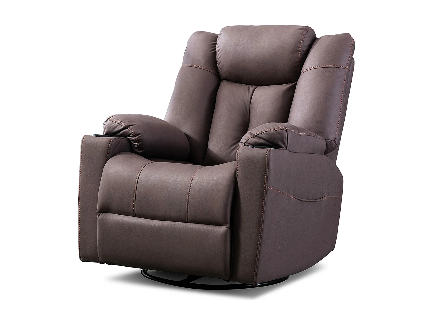 Afton Technology Fabric Recliner Rocking Swivel Cinema Sofa Chair