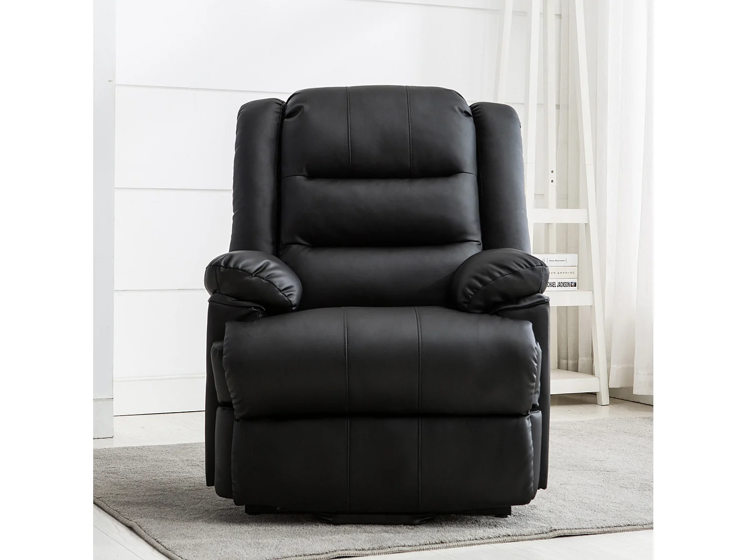 Loxley Single Motor Electric Rise Recliner Bonded Leather Lift Chair