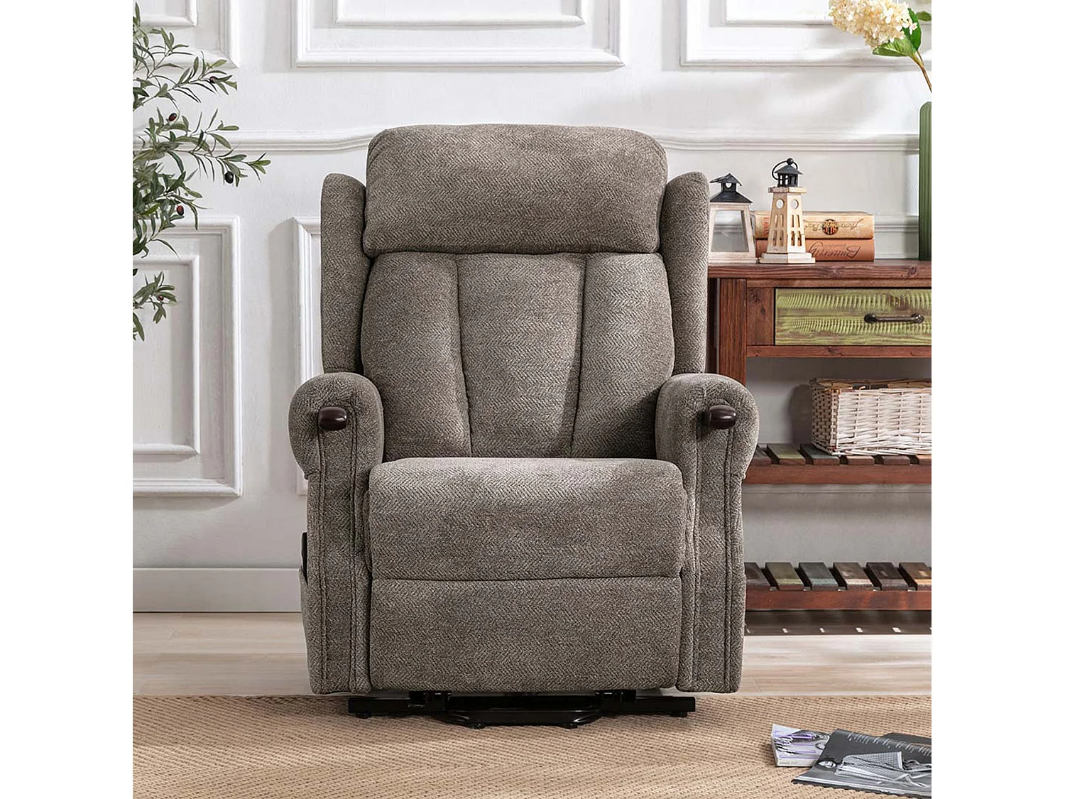 Halton Fabric Heavy Duty Single Motor Rise Recliner Lift Mobility Chair