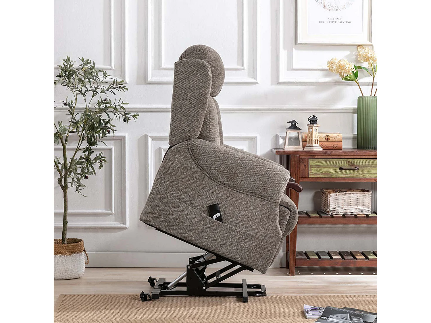 Halton Fabric Heavy Duty Single Motor Rise Recliner Lift Mobility Chair