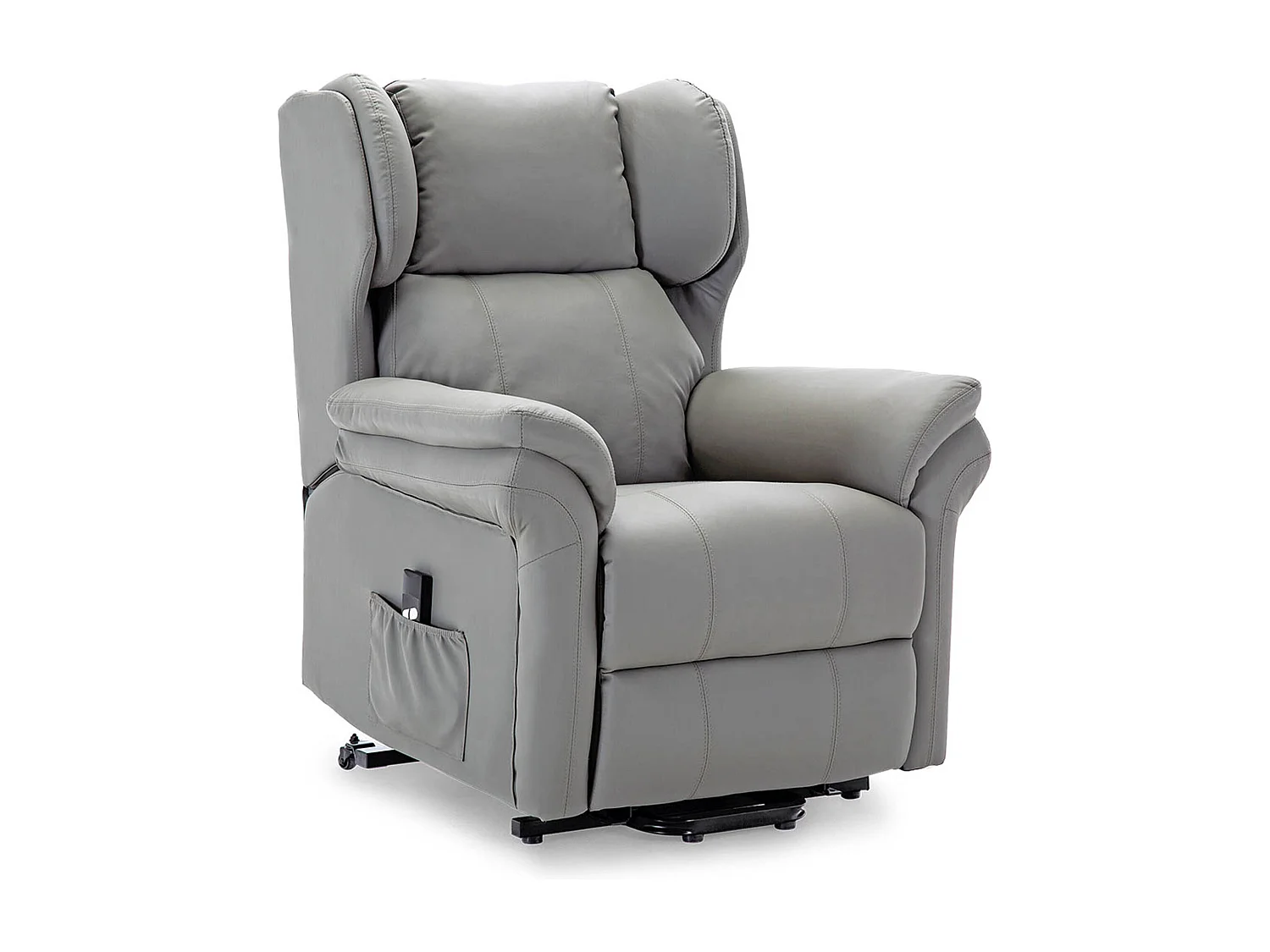 Oakford Single Motor Rise Recliner Bonded Leather Wingback Chair