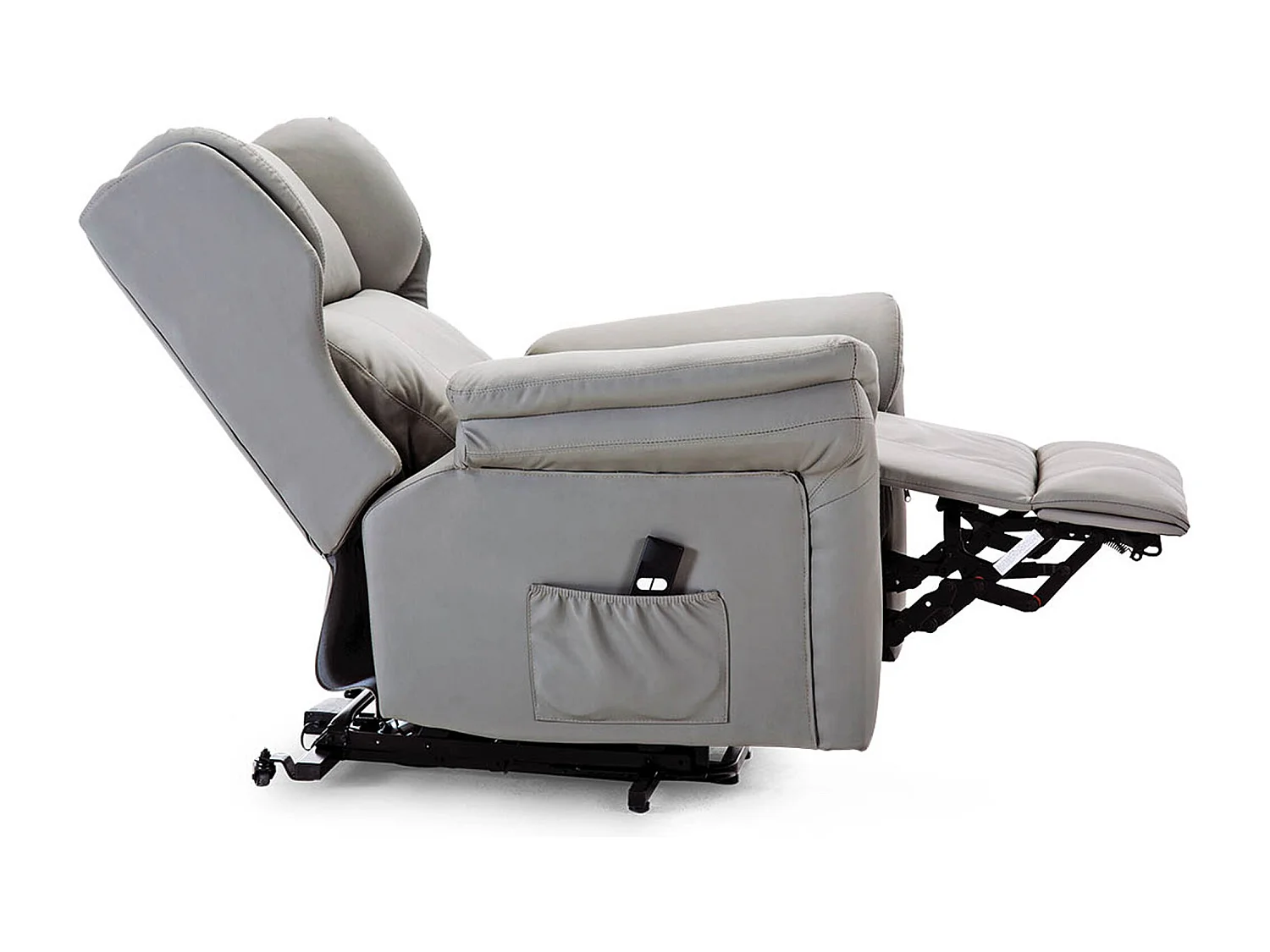 Oakford Single Motor Rise Recliner Bonded Leather Wingback Chair