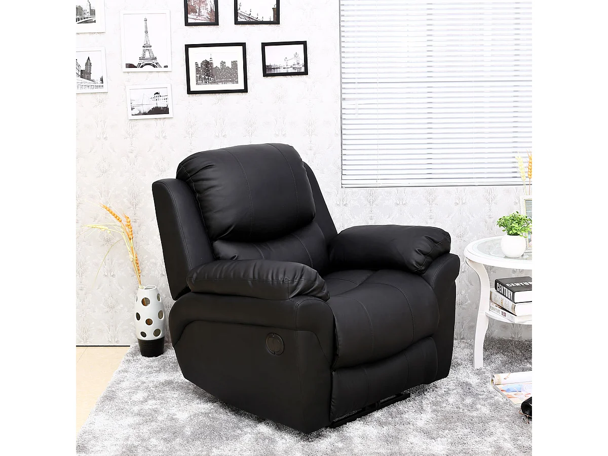 Madison Electric Bonded Leather Automatic Recliner Home Lounge Chair