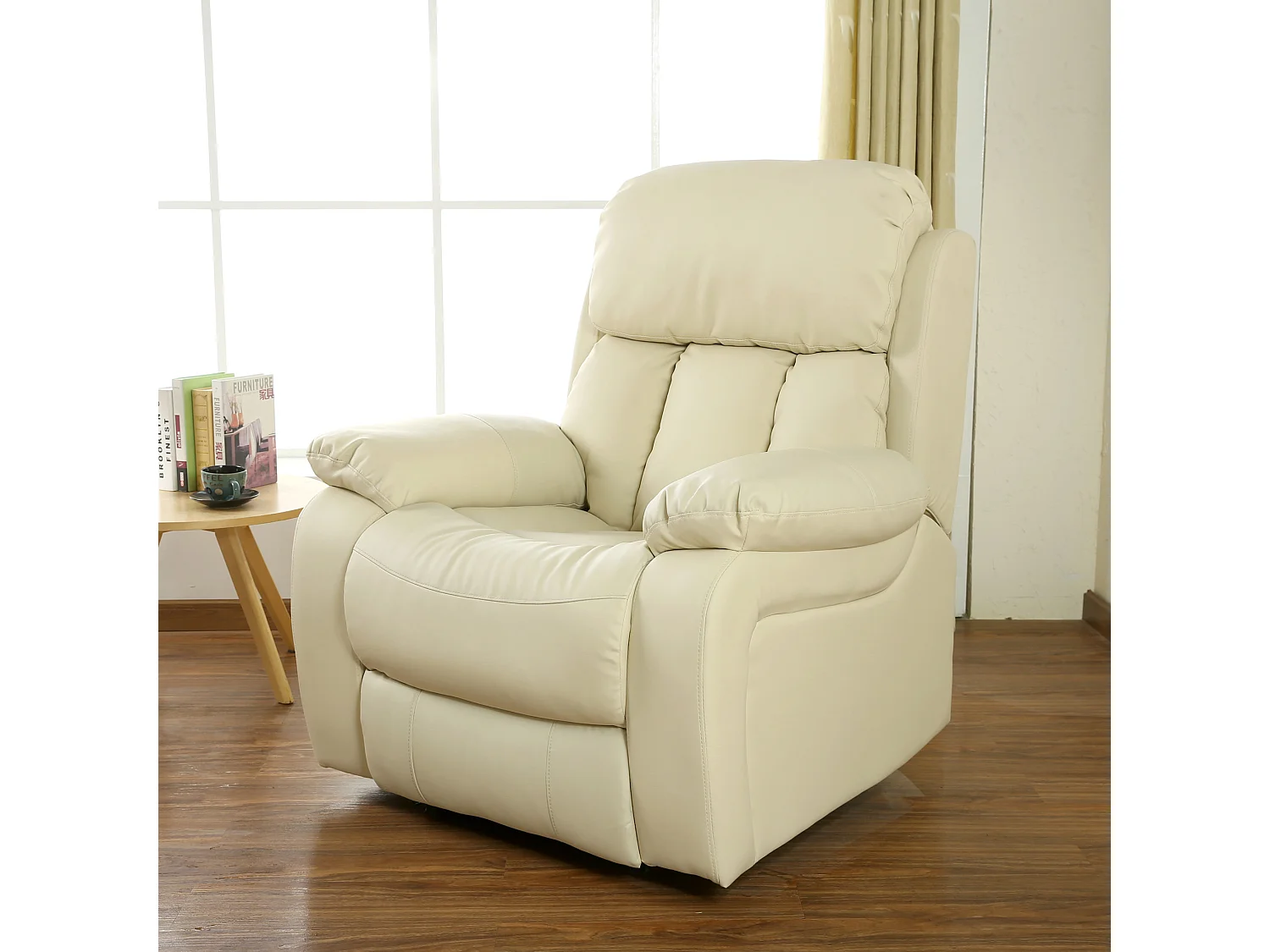 Chester Electric Bonded Leather Automatic Recliner Heat & Massage Chair