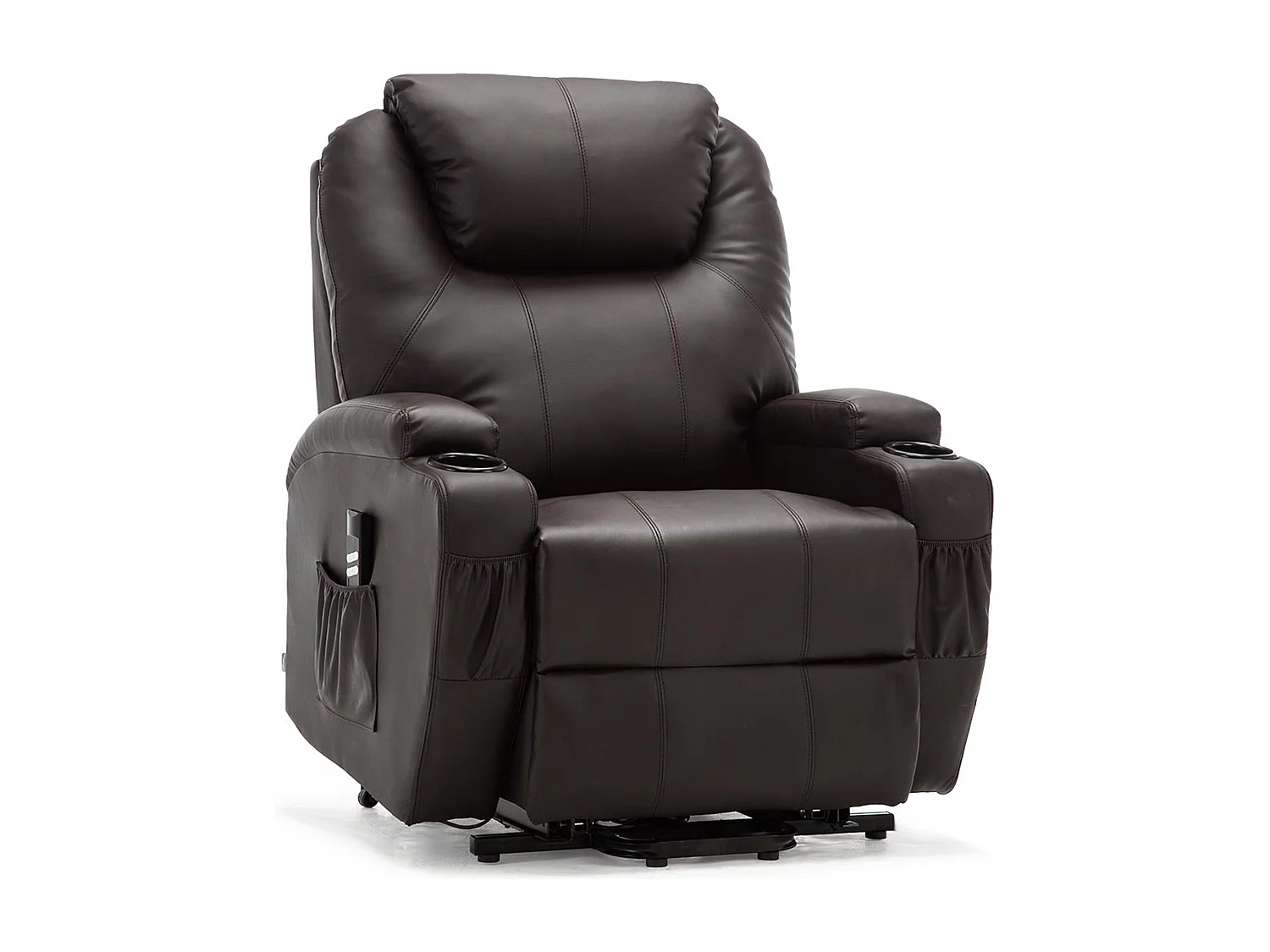 Cinemo Dual Motor Rise Recliner Bonded Leather Heat & Massage Chair