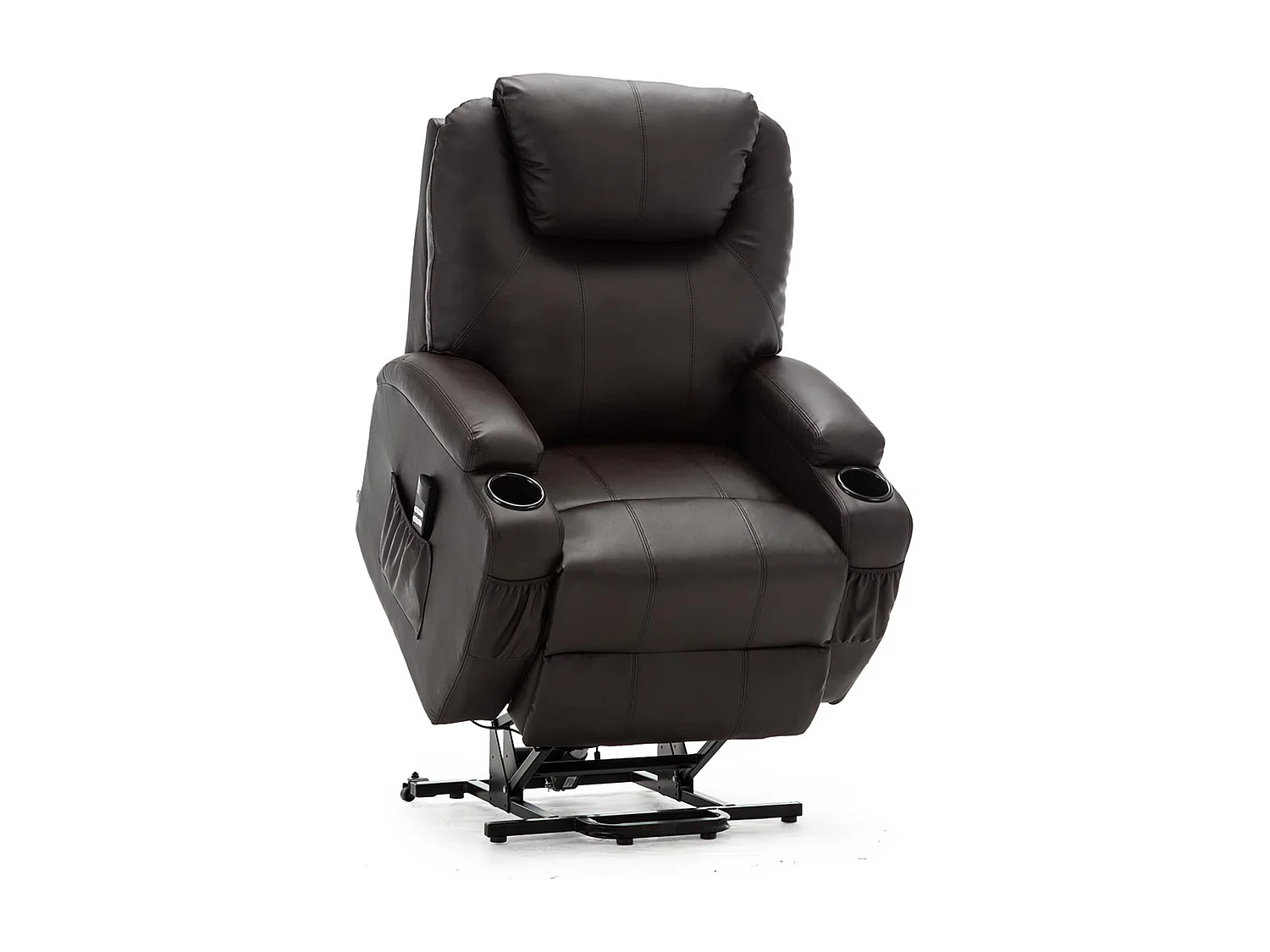 Cinemo Dual Motor Rise Recliner Bonded Leather Heat & Massage Chair