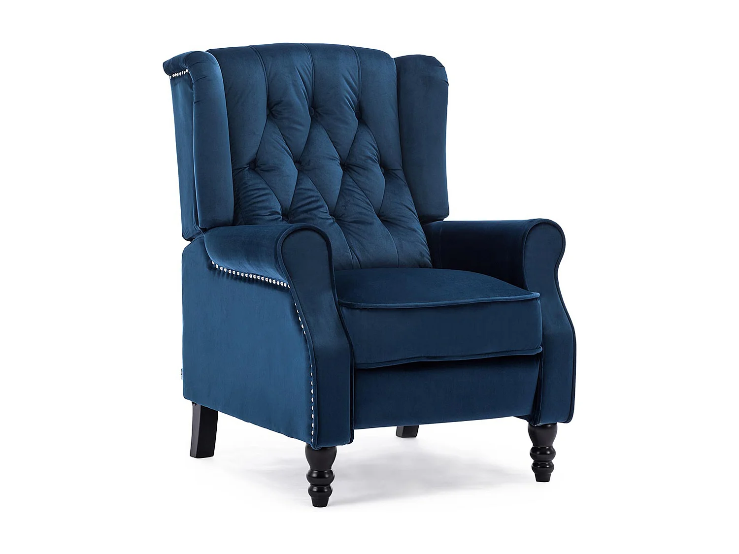 Althorpe Wing Back Recliner Button Back Fireside Velvet Chair