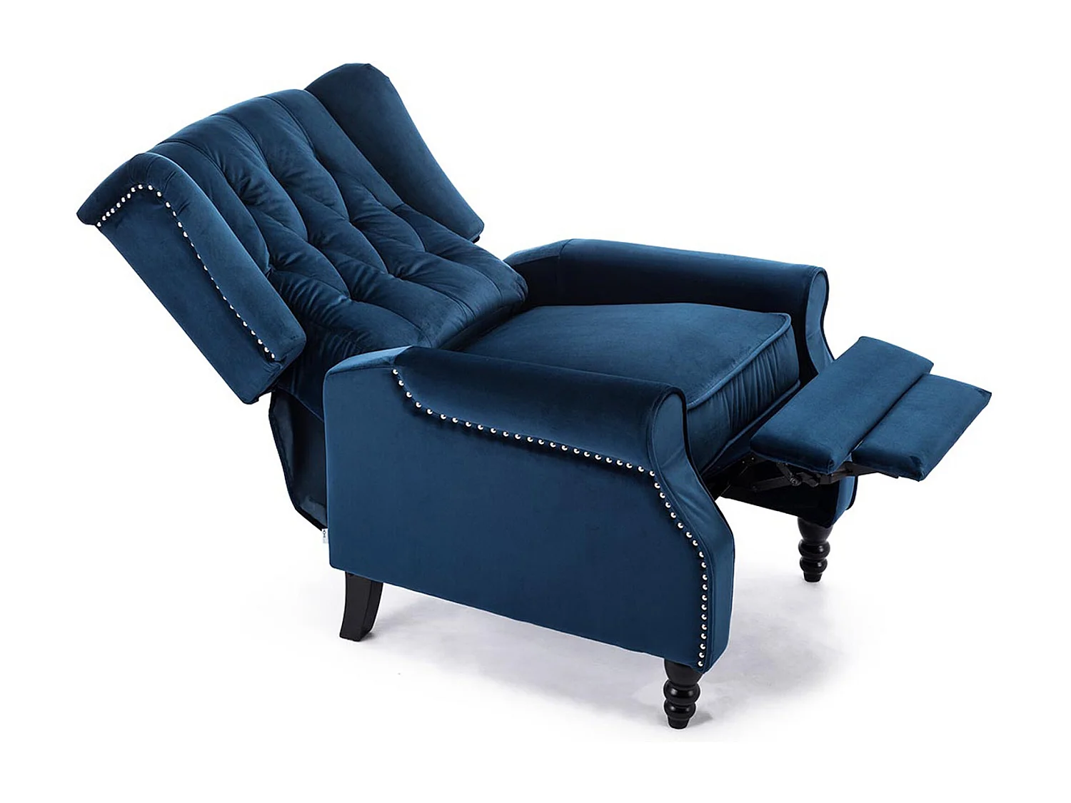 Althorpe Wing Back Recliner Button Back Fireside Velvet Chair