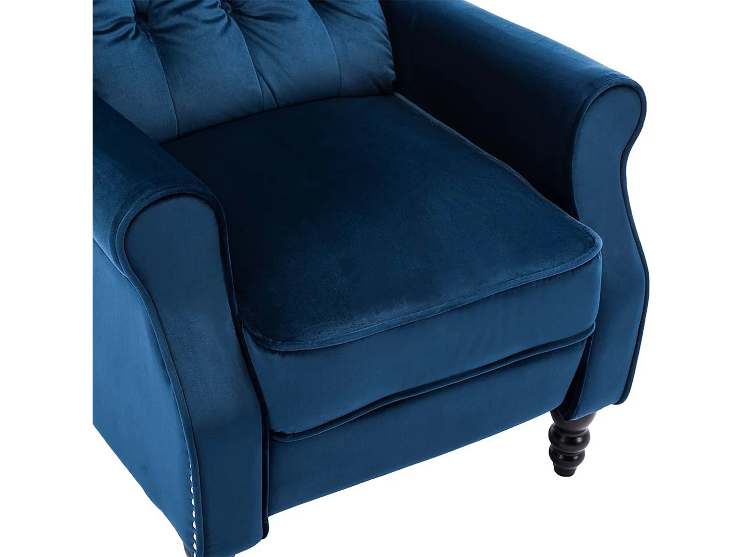 Althorpe Wing Back Recliner Button Back Fireside Velvet Chair