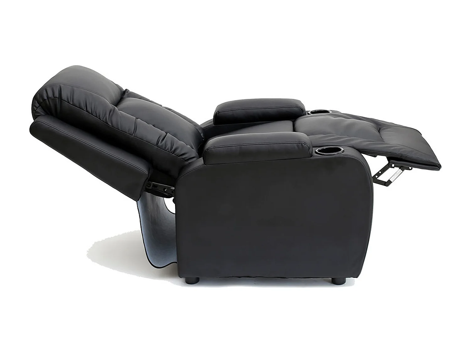 Oscar Pushback Recliner Bonded Leather w Cupholders Chair
