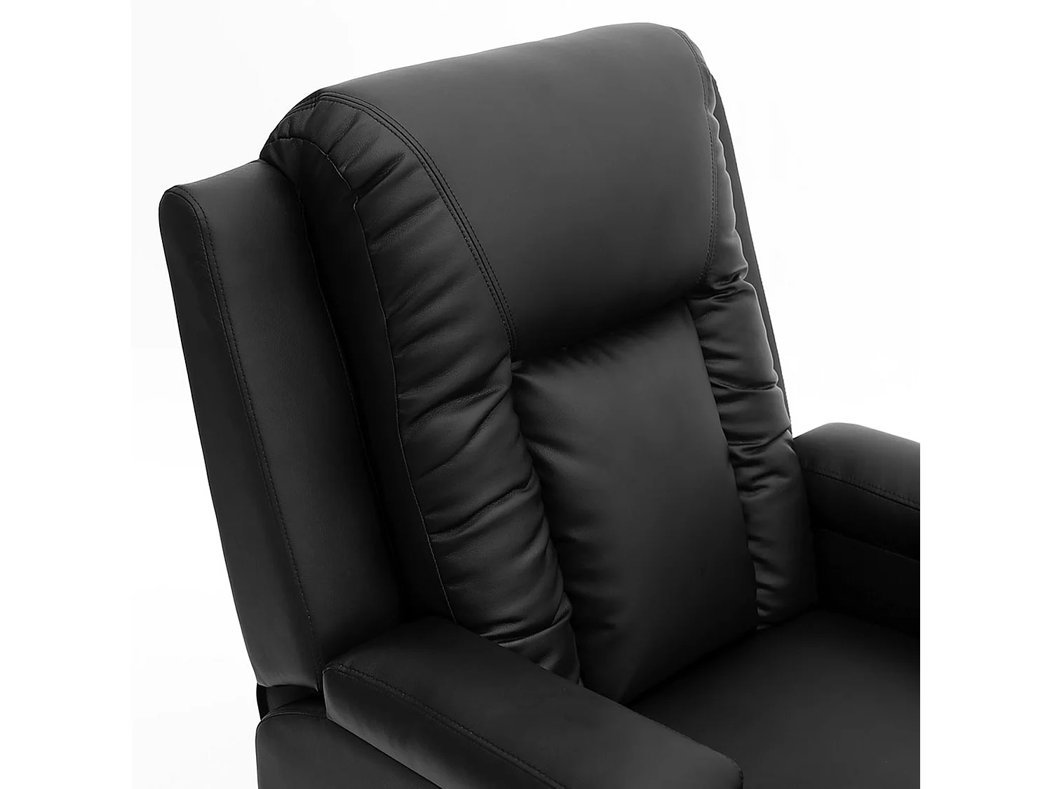 Oscar Pushback Recliner Bonded Leather w Cupholders Chair