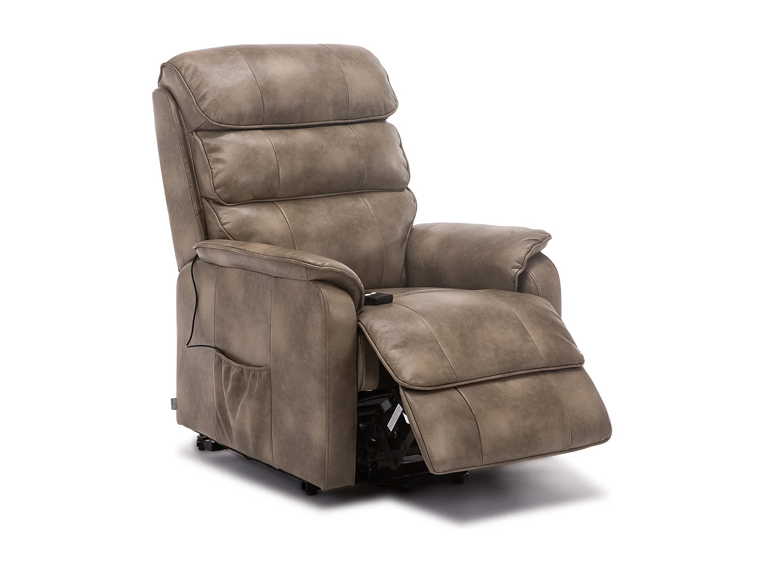 Buckingham Single Motor Electric Rise Recliner Bonded Leather Chair